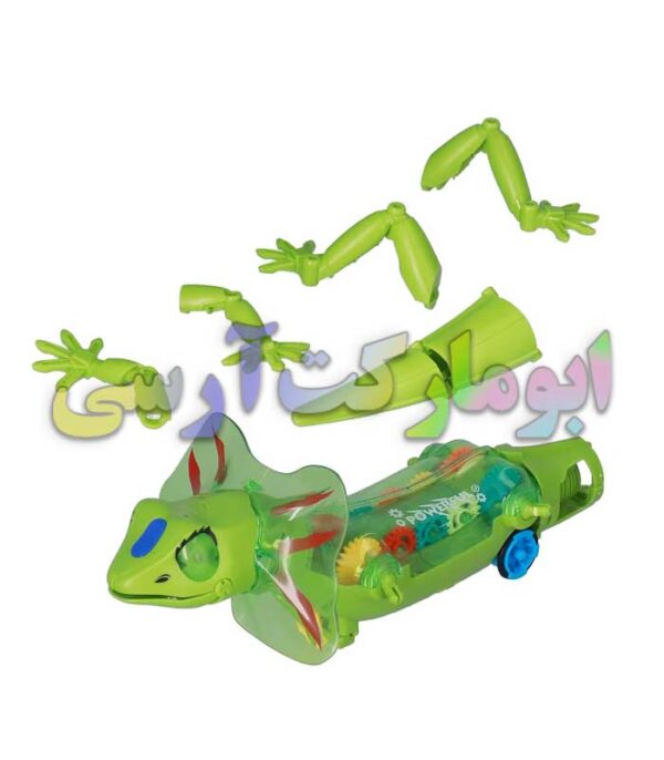 ربات مارمولک(Lizard) 36 سانتی چرخ دنده ای موزیکال و حرکتی باتری خور