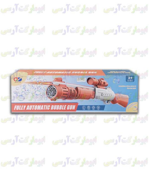 تفنگ حباب ساز بزرگ 59 سانتی مخزن دار شارژی خارجی 8 سوراخ و چراغ دار