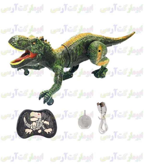 ربات دایناسور تیرکس دودزا،حرکتی،صدادار،شارژی،کنترلی با فرکانس 2.4 گیگا خیلی خفن