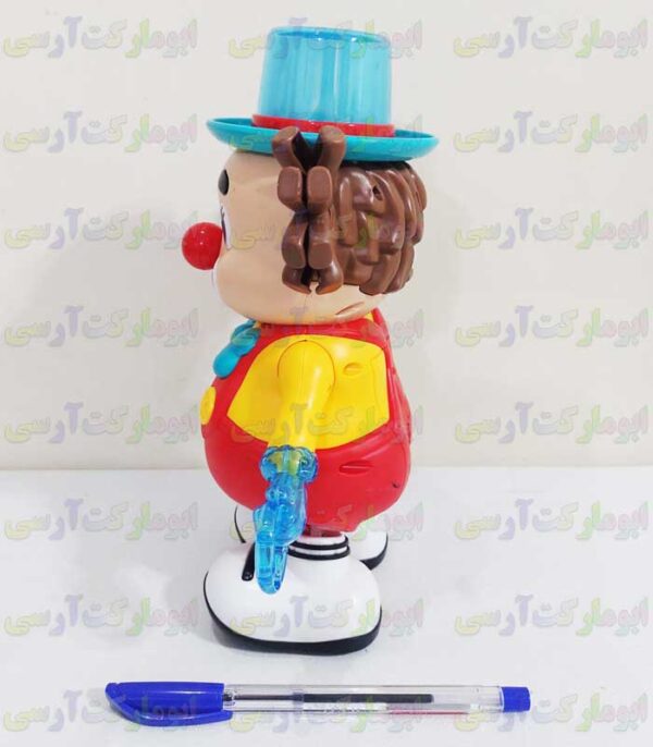 ربات دلقک حرکتی موزیکال چراغ دار باتری خور خارجی