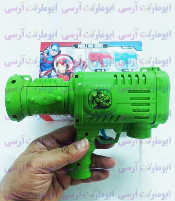تفنگ حباب ساز شخصیتهای اونجرز مخزن دار رگباری، باتری خور 10 سوراخ