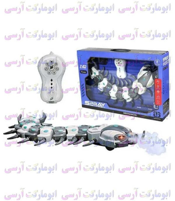 ربات هزارپای کنترلی شارژی دودزا موزیکال خفن 53 سانتی