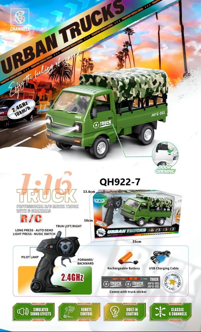 کامیون نظامی کوچک ژاپنی کنترلی شارژی صدادار فرکانس 2 4 گیگاهرتزی خفن