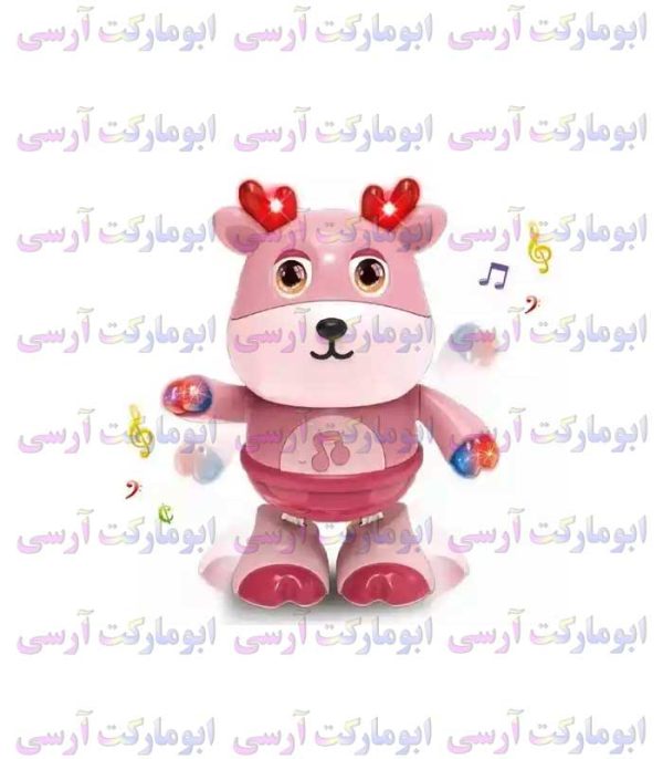 ربات گوزن رقصنده حرکتی صدا دار چراغ دار باتری خور