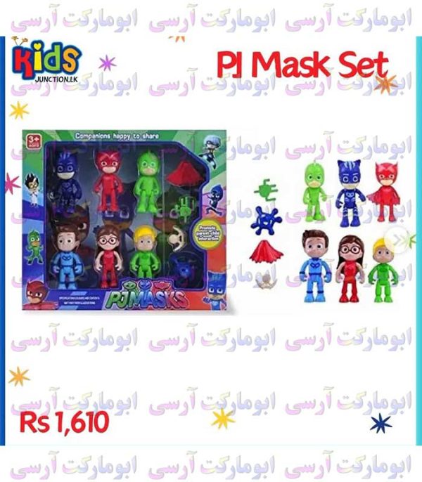 پک 6تایی فیگور های مفصلی شب نقاب ها PJMASKS بهمراه 3 عدد تجهیزات