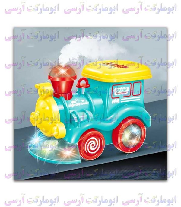 ربات قطار دودزا چراغ دار صدا دار حرکتی باتری خور