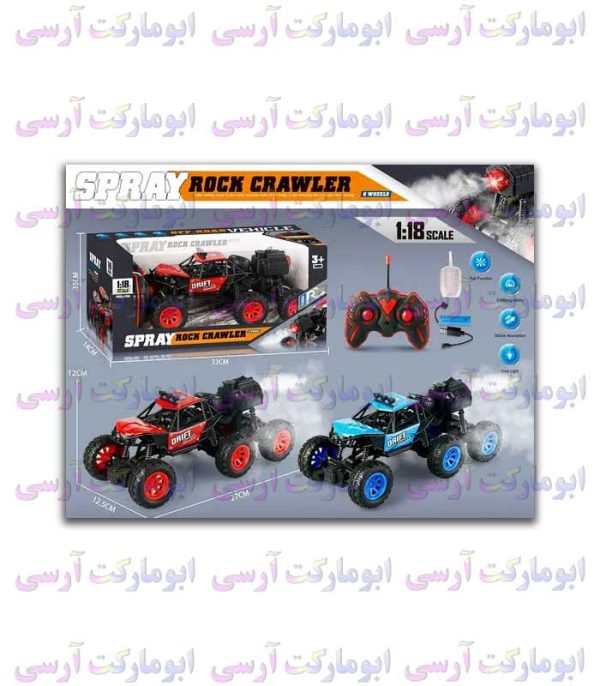 ماشین صخره نورد آفرود 6 چرخ کنترلی شارژی دودزا 27 سانتی رویه فلزی
