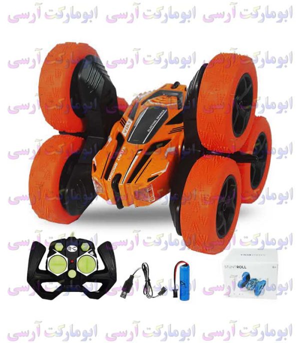 ماشین دیوانه 6 چرخ کنترلی شارژی چرخش 360 درجه فرکانس 2 4 گیگاهرتزی(فقط نارنجی)