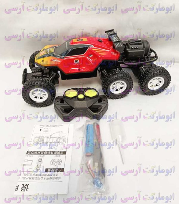 ماشین آفرود ۶ چرخ دودزا کنترلی شارژی چراغ دار بنه طلقی