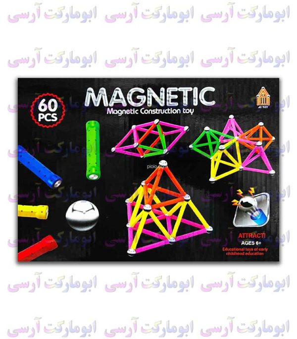 لگو مگنتی 60 قطعه خارجی ساخت اشکال هندسی باکیفیت