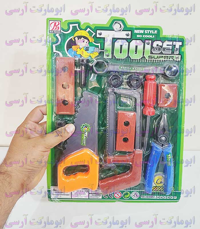 اسباب بازی ابزار آلات رو کارتی 12 قطعه خارجی
