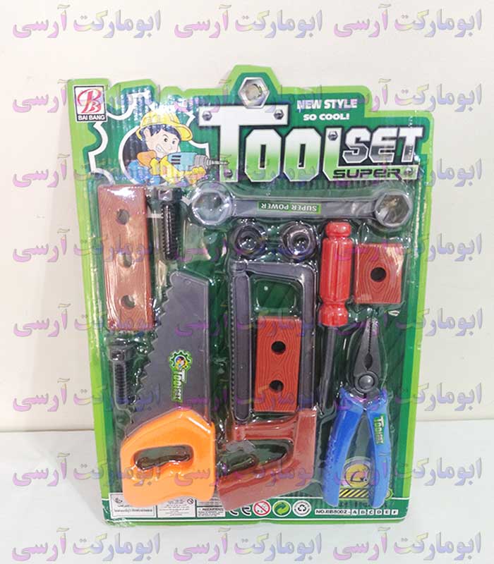 اسباب بازی ابزار آلات رو کارتی 12 قطعه خارجی