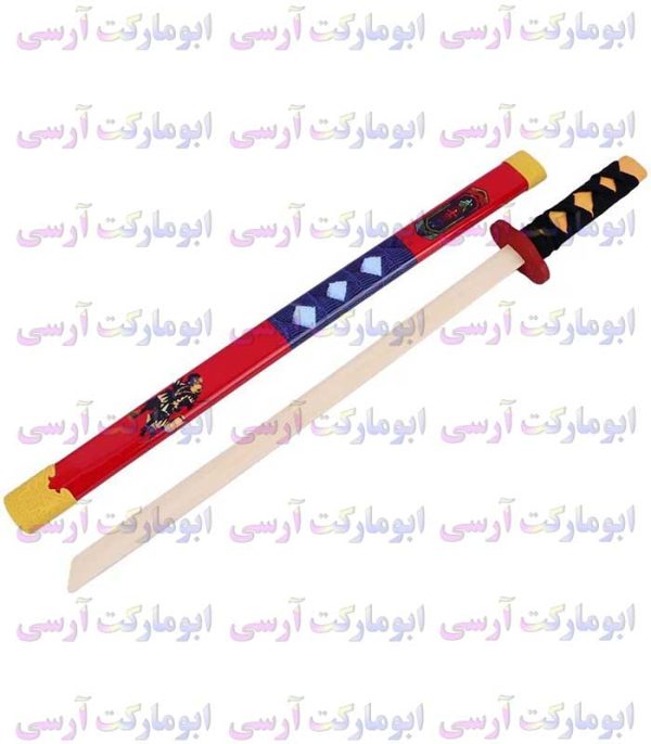 اسباببازی شمشیر چوبی طرح سامورایی کاتانا غلاف پلاستیکی