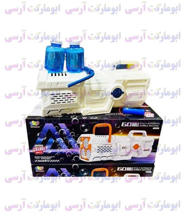 abumarketrc-10464 دستگاه حباب ساز شارژی 3 موتوره 60 سوراخ مخزن دار سایز بزرگ 34 سانتی