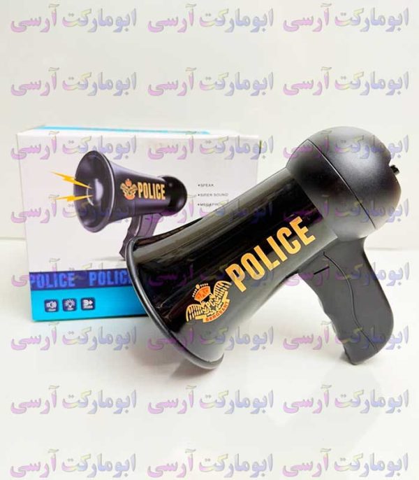 اسباب‌بازی بلندگوی دستی پلیس آژیرزن باتری خور کوچک