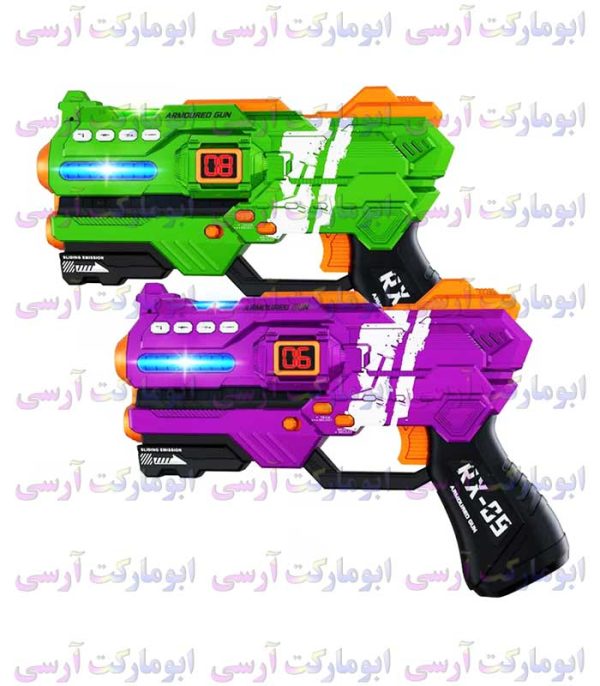 ست تفنگ لیزر تگ 2 و 4 نفره صدا و ویبره و باتری خود دنیایِ هیجان و نبرد در خانه