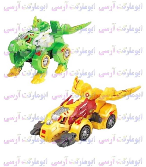 ربات ماشین تبدیل شو به اژدها حرکتی بال‌دار صدادار چراغ‌دار