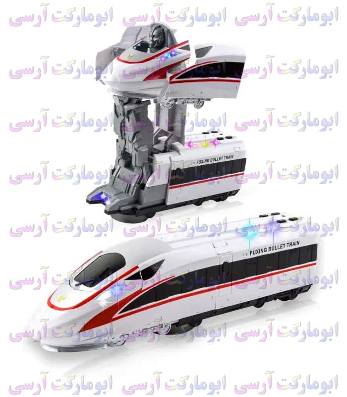 اسباب بازی قطار سریعالسیر تبدیل شو به ربات موزیکال چراغدار باتری خور