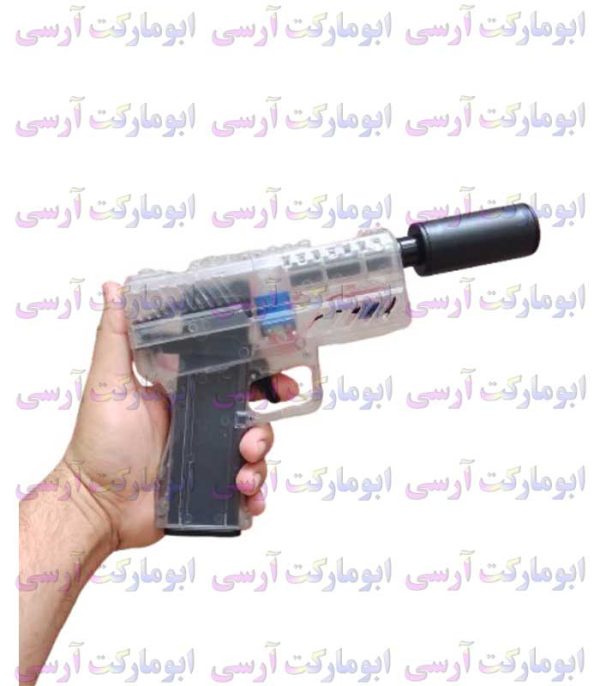 abumarketrc-10721 تفنگ تیر اسفنجی زن شارژی بی خطر خشاب و خفه کن دار(تکی زیرقیمت عمده)