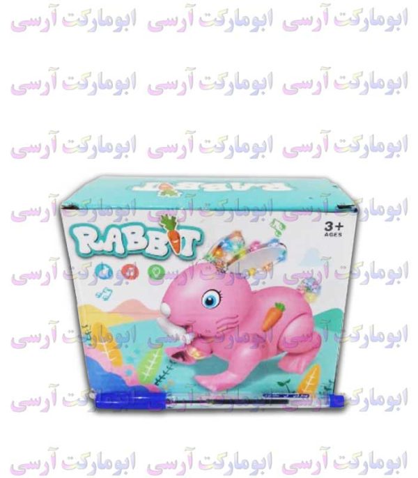 ربات خرگوش موزیکال حرکتی باتری خور