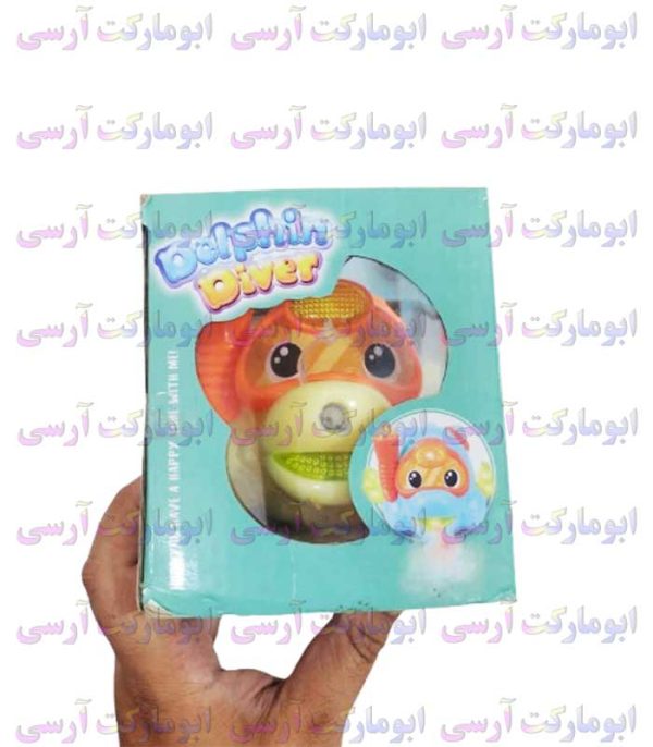 abumarketrc-10746 ربات ماهی دودزا حرکتی موزیکال چراغ دار باتری خور
