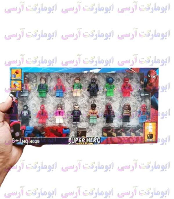 ست 16 عددی مینی فیگور مرد عنکبوتی مغناطیسی به همراه اکسسوری