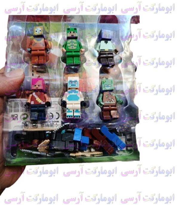 ست ۱۲ عددی مینی فیگور ماینکرافت مغناطیسی به همراه اکسسوری