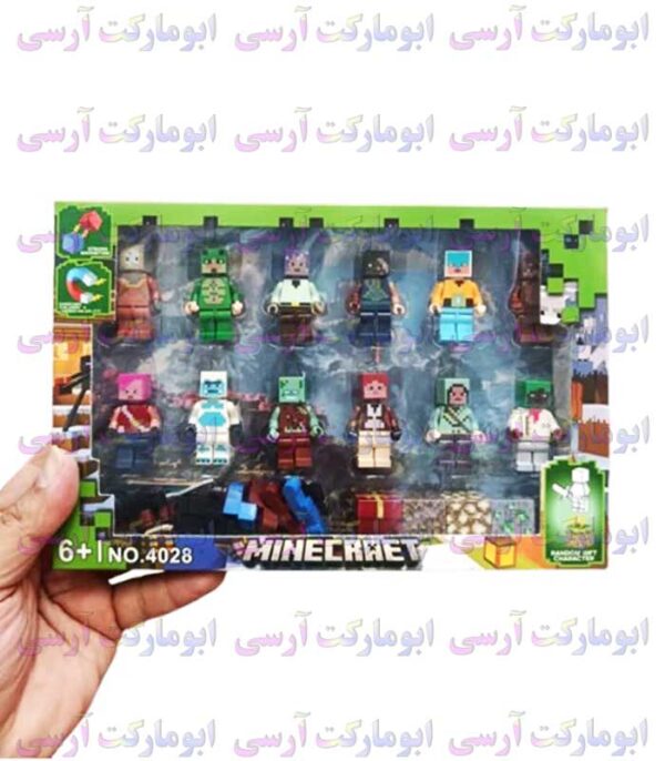 ست ۱۲ عددی مینی فیگور ماینکرافت مغناطیسی به همراه اکسسوری